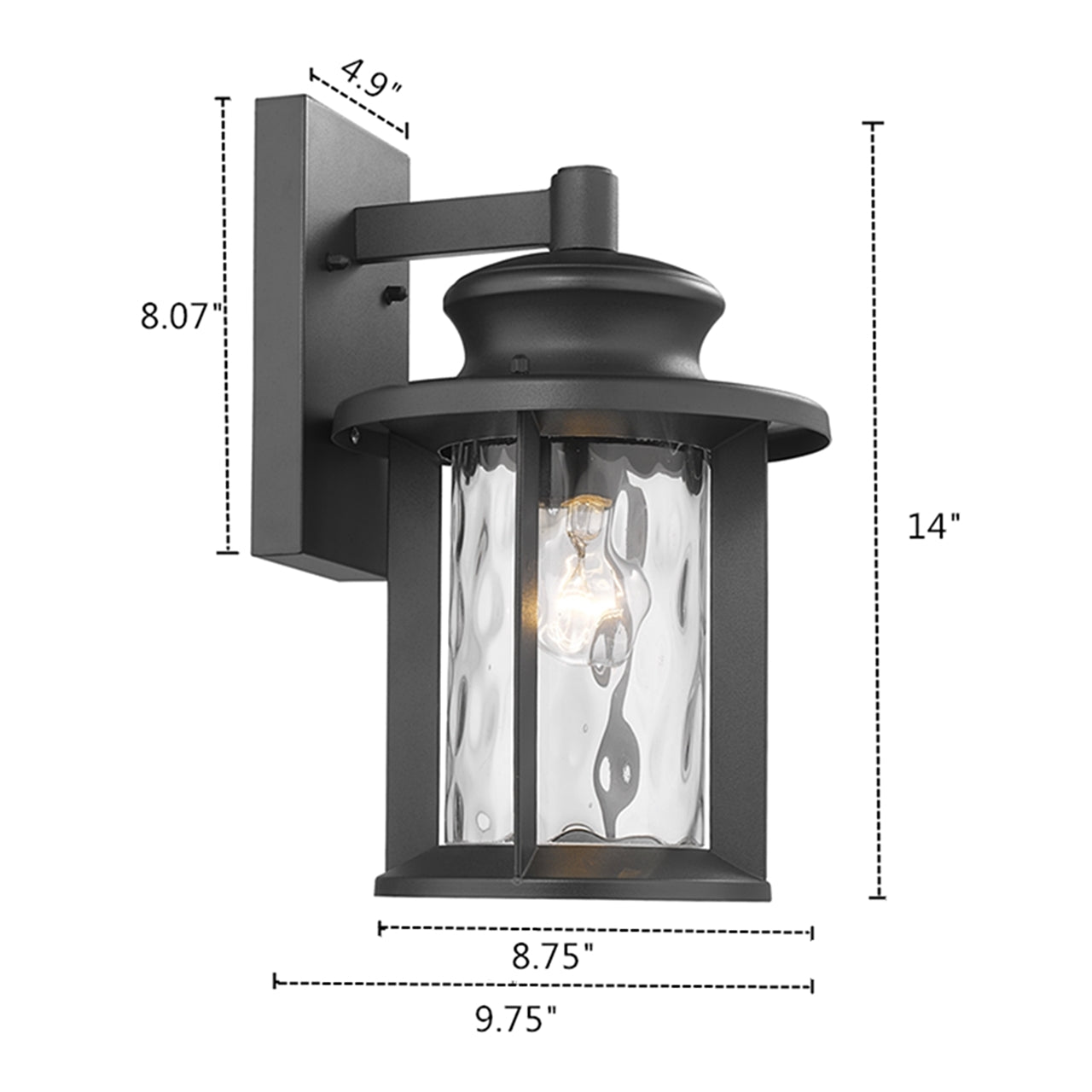 CH2S074BK14-OD1 Out Door Wall Sconce