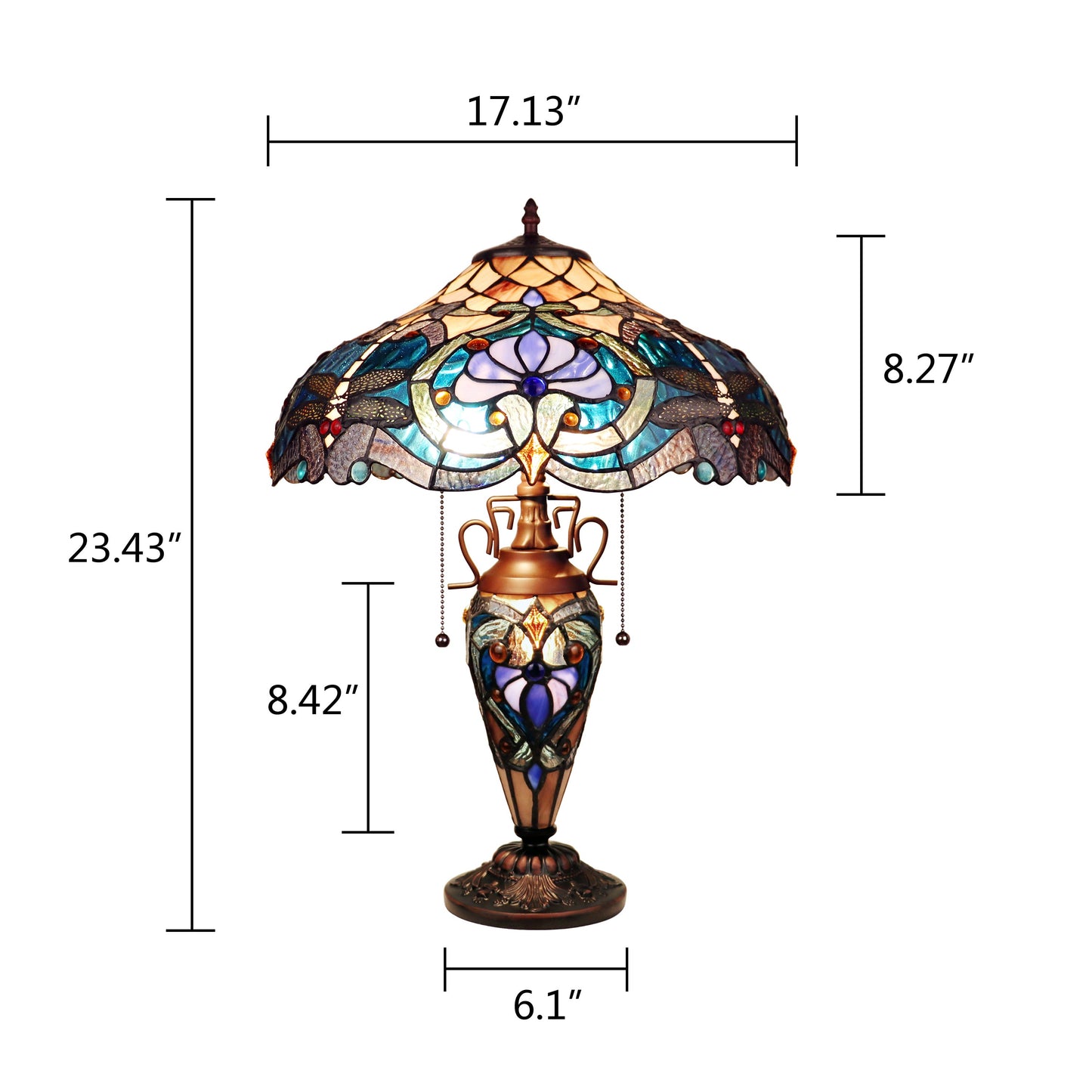 CH1B715BD17-DT3 Double Lit Table Lamp