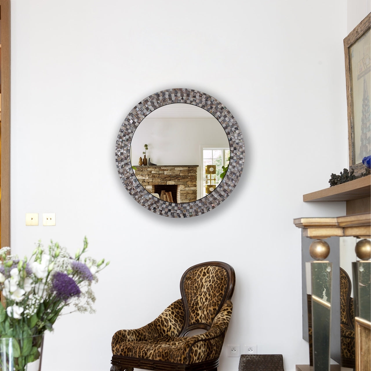 CH8M103BS30-RND Framed Mirror