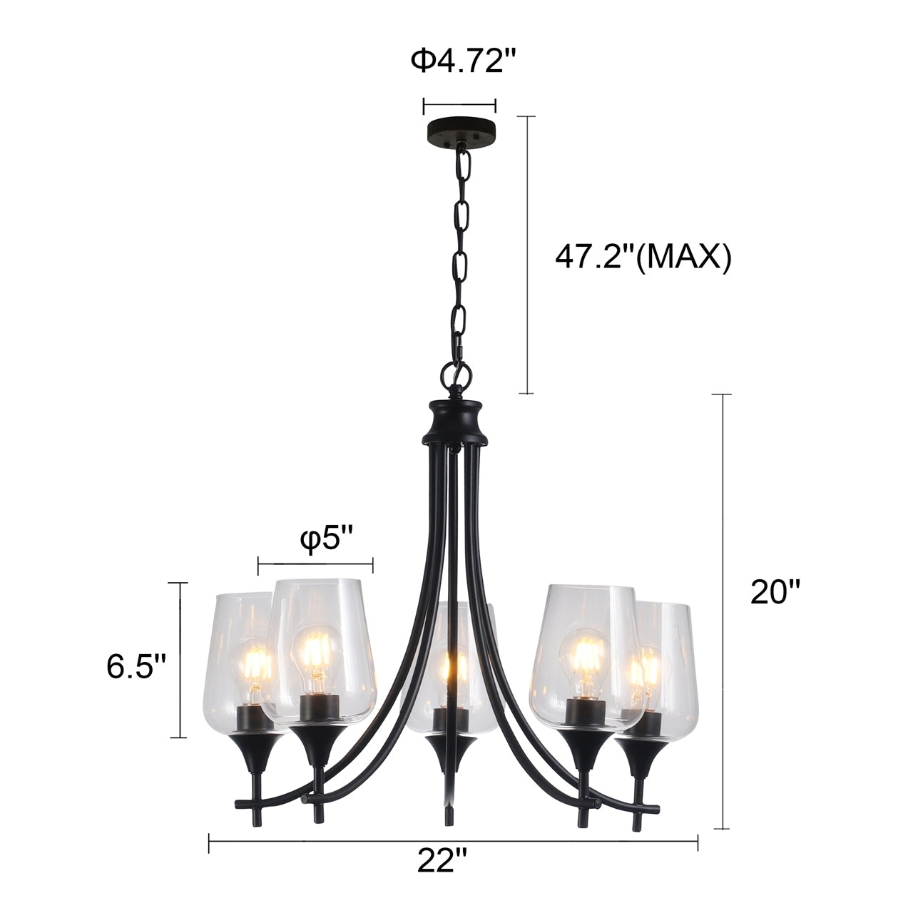 CH6S902BK21-UC5 Large Chandelier