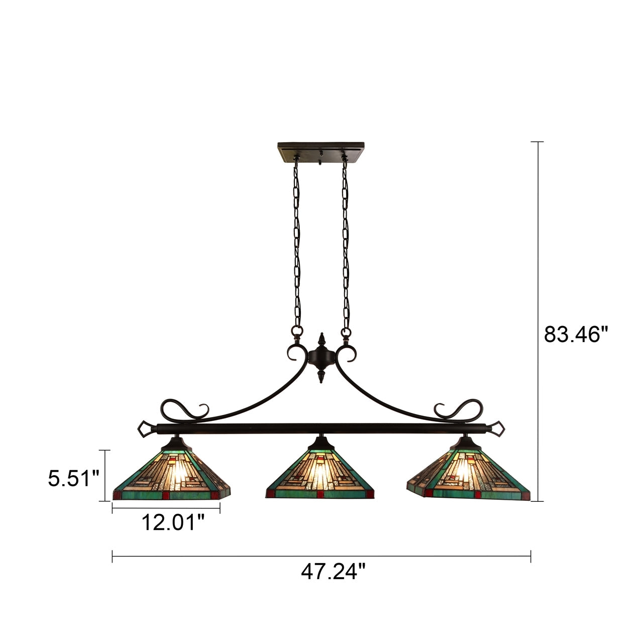 CH3T359BM47-IL3 Island Pendant