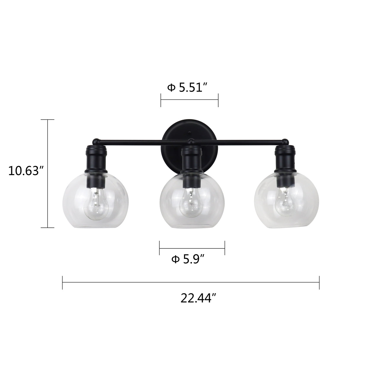 CH6S001BK22-BL3 Bath Vanity Fixture
