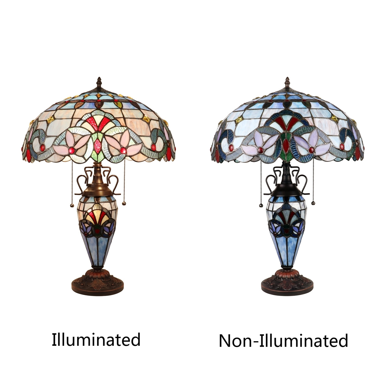 CH3T381VB18-DT3 Double Lit Table Lamp
