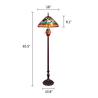 CH11309FR18-DF3 Roses Floor Lamp