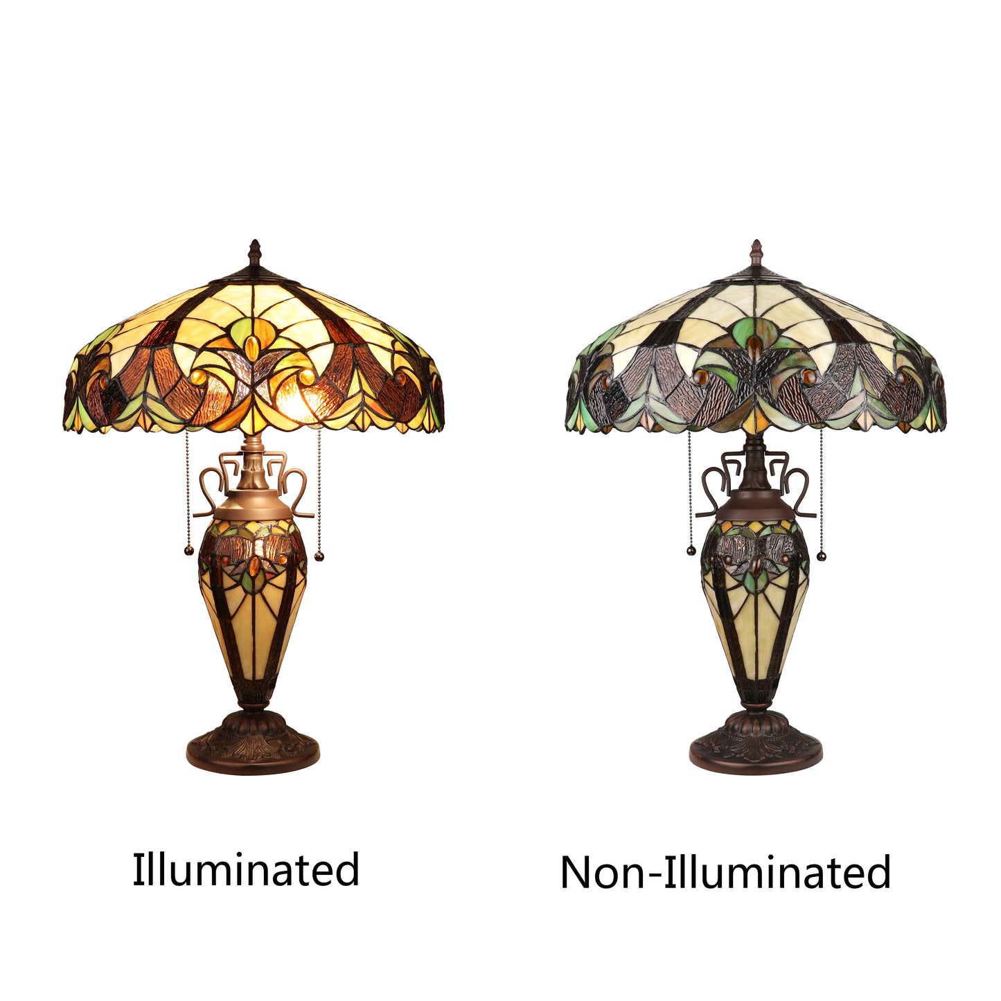 CH18780VI18-DT3 Double Lit Table Lamp