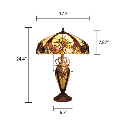 CH18780VI18-DT3 Double Lit Table Lamp